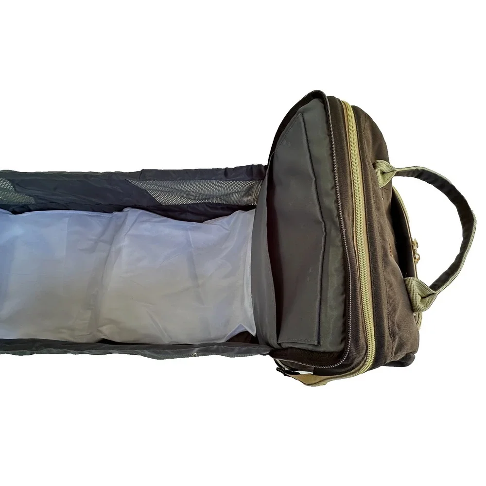Diaper Bag Backpack Black Portable Bassinet Changing Station Insulated Pockets